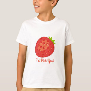 "私は選びます!" いちご Tシャツ