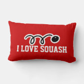 私は選手や愛好家のためのスカッシュ枕が大好き ランバークッション (裏面)