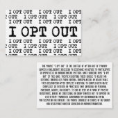 私は選択しない Tシャツ 名刺 (正面/裏面)