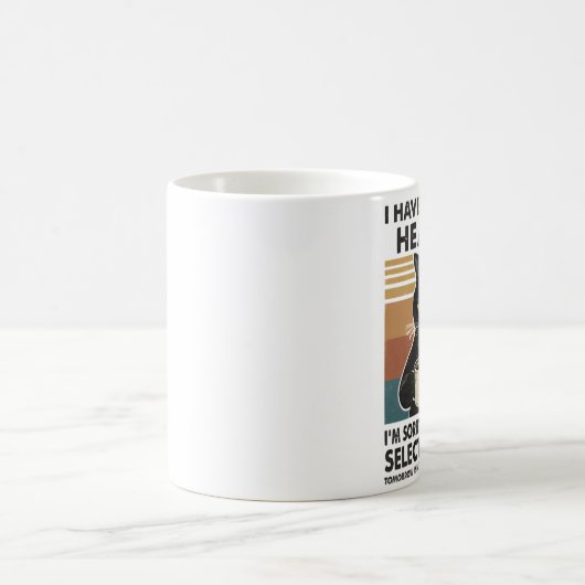 私は選択的に聞いてごめんなさい コーヒーマグカップ (中央)