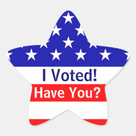 私は選挙でアメリカ国旗のステッカーに投票した 星シール