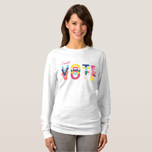 私は選挙に投票鮮やかすモダン Tシャツ