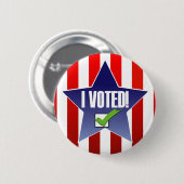 私は選挙Pinを投票しました 缶バッジ (正面&裏面)