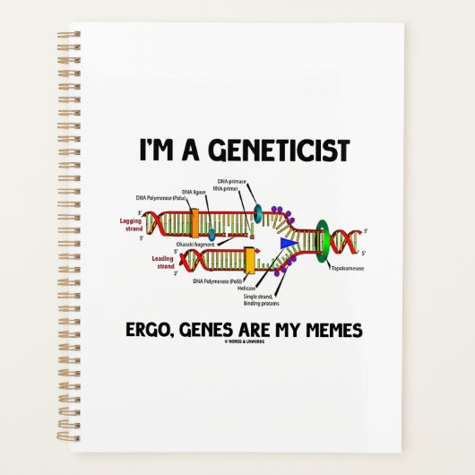 私は遺伝学者エルゴ遺伝子は私のミームDNAである プランナー手帳 (正面)