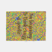 私は遺伝考え性熱狂する抽象芸術aを始めた フリースブランケット (正面(横))