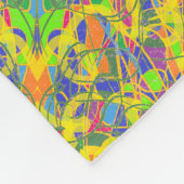 私は遺伝考え性熱狂する抽象芸術aを始めた フリースブランケット (角)