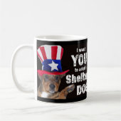 私は避難所犬を採用してほしいです コーヒーマグカップ (左)