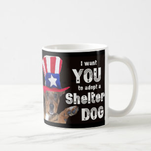 私は避難所犬を採用してほしいです コーヒーマグカップ