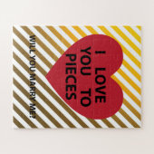 私は部分に決定します結婚します私とパズル愛します ジグソーパズル (横)