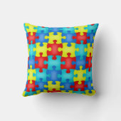 私は部分の自閉症のパズルの部分の枕に愛します クッション (裏面)
