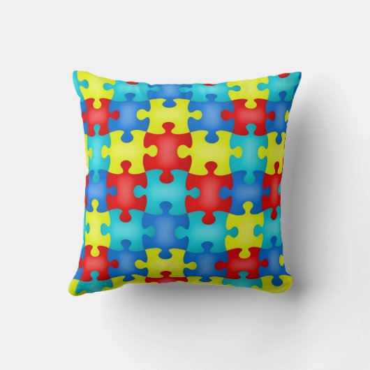 私は部分の自閉症のパズルの部分の枕に愛します クッション (裏面)