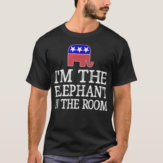 私は部屋の象である – 共和党のコンサバ Tシャツ (正面)