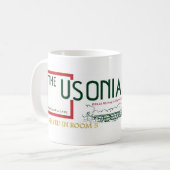 私は部屋5に-マグとどまりました コーヒーマグカップ (正面左)