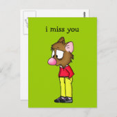 私は郵便はがきを恋しく思います ポストカード (正面/裏面)