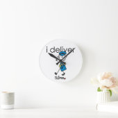 私は郵便配達員を渡します ラウンド壁時計 (ホーム)