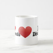 私は配当を愛します コーヒーマグカップ (中央)