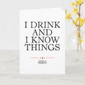 私は酒を飲み、物事を知っている カード (黄色い花)
