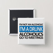 私は酔っています-青 缶バッジ (正面&裏面)