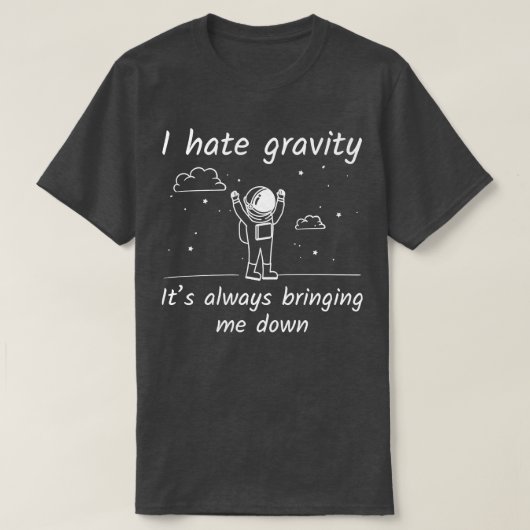 私は重力が嫌い3 Tシャツ (デザイン正面)