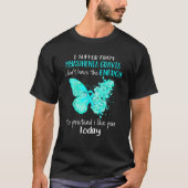 私は重症筋無力症認識度Butterflに苦しむ Tシャツ (正面)