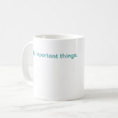 私は重要な事柄のマグをします コーヒーマグカップ (正面左)