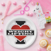 私は重量挙げを愛します ペーパープレート (パーティー)