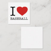 私は野球が大好きだ スクエア名刺 (正面/裏面)