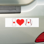 私は野球が大好きだ バンパーステッカー (車上)