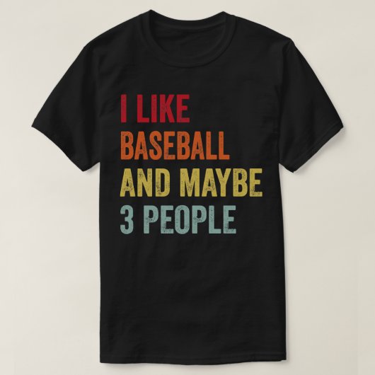 私は野球が好きかもしれない3人 Tシャツ (デザイン正面)