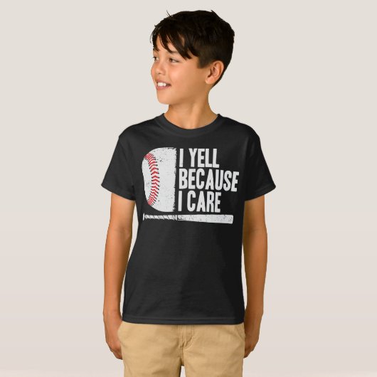 私は野球だから気に叫おもしろいんだ Tシャツ (正面フル)