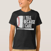 私は野球だから気に叫おもしろいんだ Tシャツ (正面)