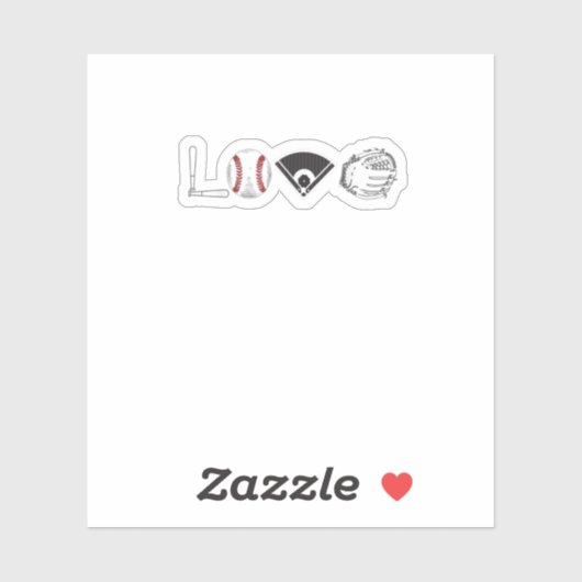 私は野球の愛おもしろい者Ampソフトボール シール (シート)