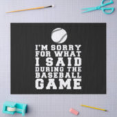 私は野球の試合中に言ったことをごめんなさい 薄葉紙 (クラフト)