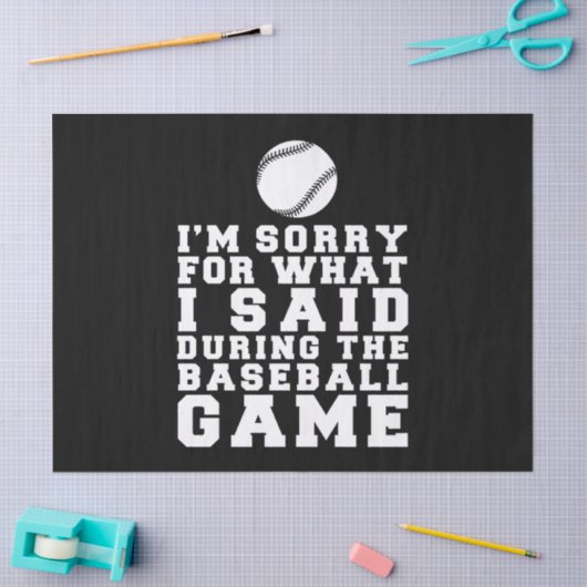 私は野球の試合中に言ったことをごめんなさい 薄葉紙 (クラフト)