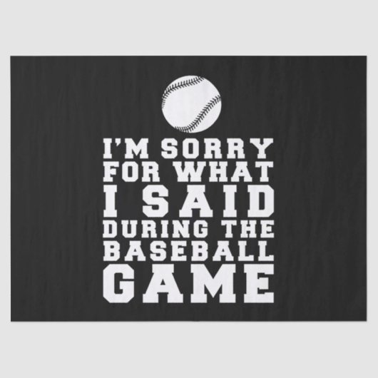 私は野球の試合中に言ったことをごめんなさい 薄葉紙 (正面)