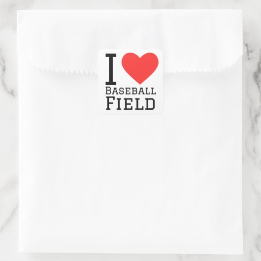 私は野球場が大好きだ スクエアシール (バッグ)