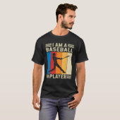 私は野球選手のファン捕手投手だ Tシャツ (正面フル)