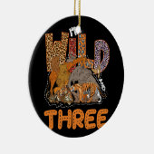 私は野生と3つの野生動物サファリジャングルZ セラミックオーナメント (右)