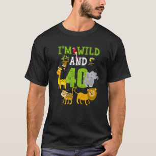 私は野生と40th誕生日サファリジャングル40年 tシャツ