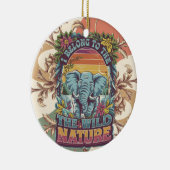 私は野生の自然象の愛好家に所属 セラミックオーナメント (右)