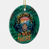 私は野生の魅惑的なライオンに属している セラミックオーナメント (右)