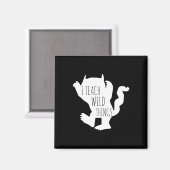 私は野生教えの物モンスターおもしろいハロウィンギフト マグネット (正面/裏面)