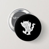 私は野生教えの物モンスターおもしろいハロウィンギフト 缶バッジ (正面&裏面)