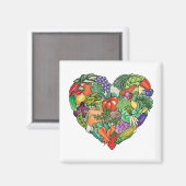 私は野菜が大好き マグネット (正面/裏面)