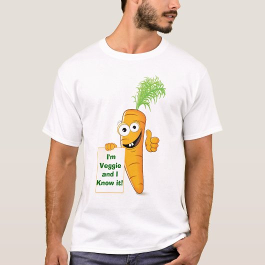 私は野菜であり、それを知っています! にんじんのTシャツ Tシャツ (正面)