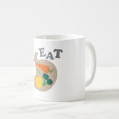 私は野菜を食べます コーヒーマグカップ (正面右)