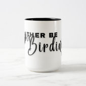 私は野鳥観察のマグカップになる ツートーンマグカップ (中央)