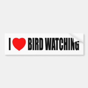 私は野鳥観察を愛します バンパーステッカー