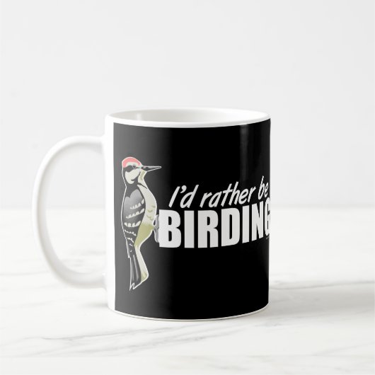 私は野鳥観察 コーヒーマグカップ (左)