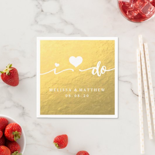 私は金ゴールドグ結婚ラマーの紙ナプキン スタンダードカクテルナプキン (インサイチュ)